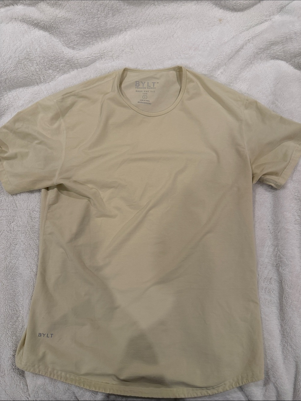 BYLT Basics Short Sleeve Crew Tee — Beige